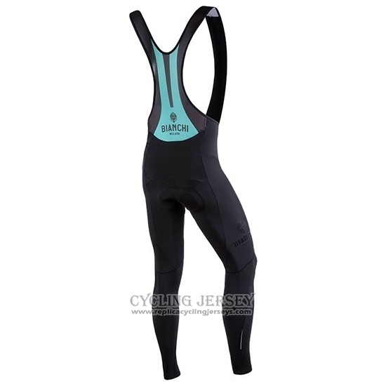 2019 Cycling Jersey Bianchi Milano Ft Black White Long Sleeve And Bib Tight